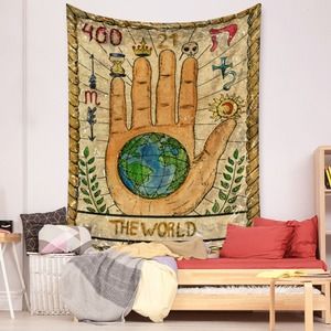 The World Tarot Card Tapestry